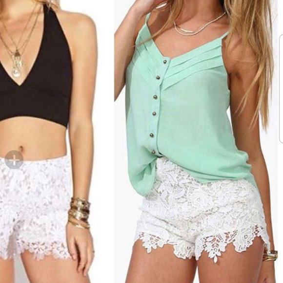Lush Pants - 🐳7 for $20 Lush white lace high waist shorts